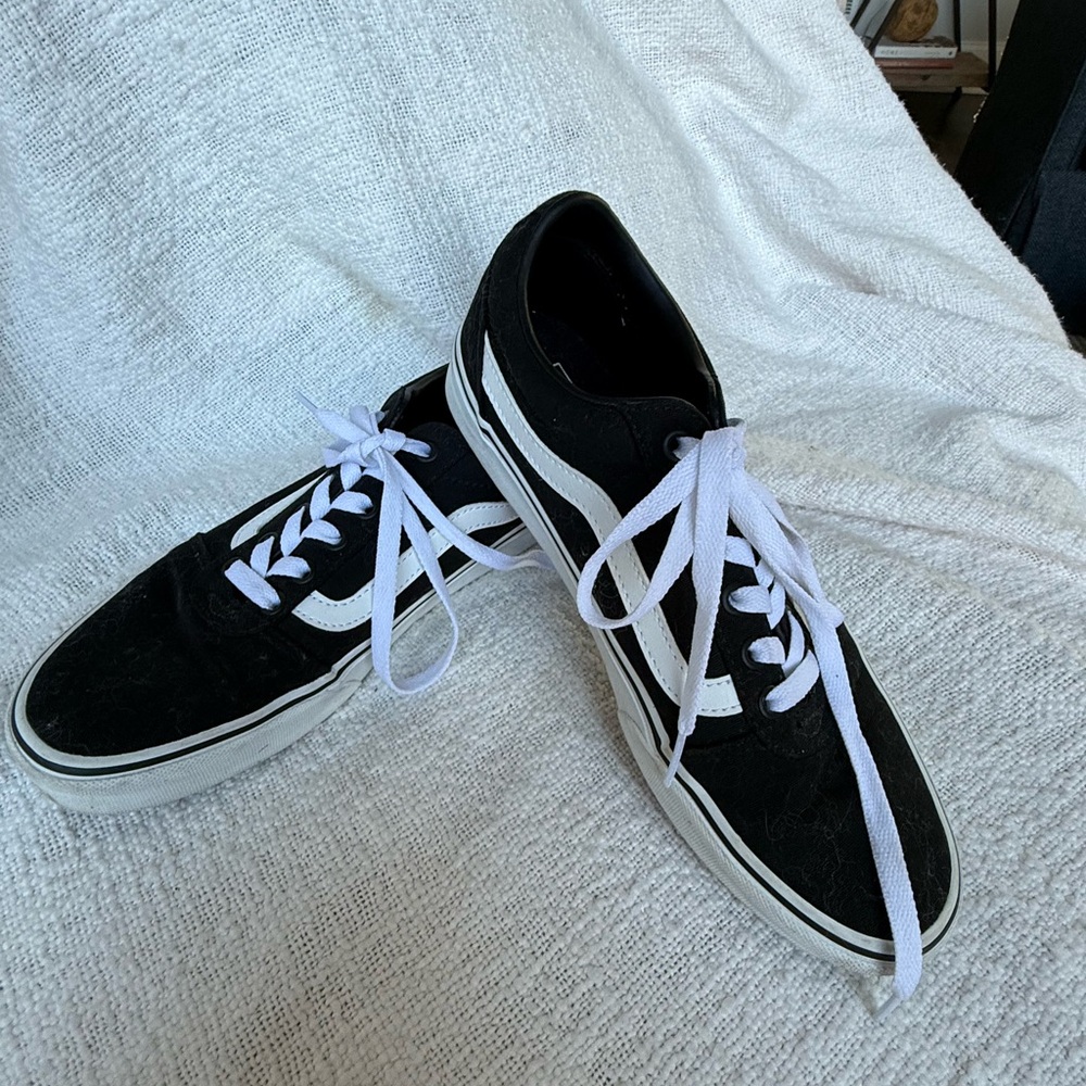 Vans Black and White Athletic Shoes
